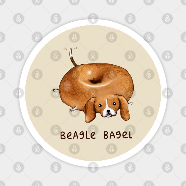 Beagle Bagel Magnet by GalaxyArt